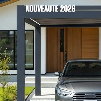 Abris pour une ou deux voitures indépendant, carport structure aluminium thermolaqué garantie longue durée vendu et installé en Alsace par Art et Portails Strasbourg