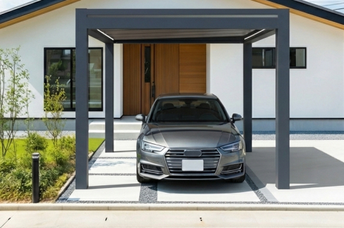 Carport, abris voiture haute performace garanti longue durée indépendant vendu et installé en Alsace par Art et Portail Strasbourg